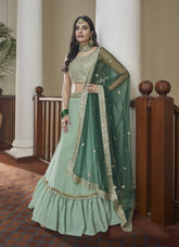 Smart Lehenga Choli in Light Pista Green Colour